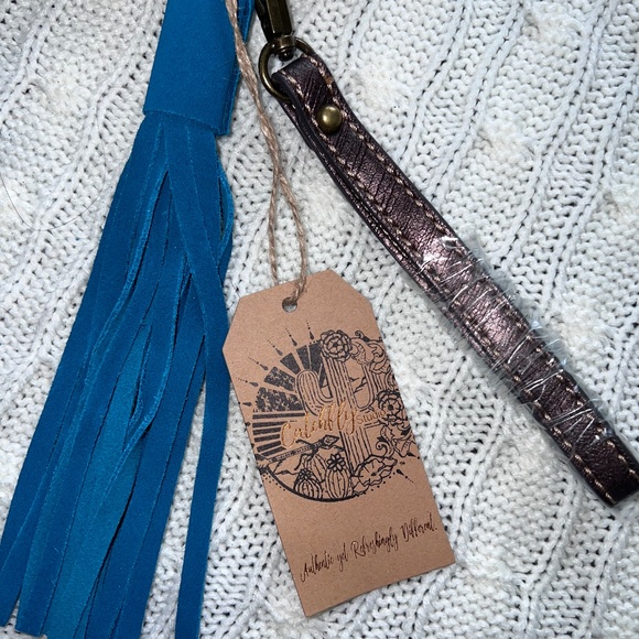 Catchfly clutch Wristlet Brushed Metallic Brown Leather Mini Bag Purse - Picture 8 of 9